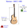 Guitarras Martinez - Modelo: MSCC-14RS – Guitarra Clásica Cutaway con Previo Incluido.