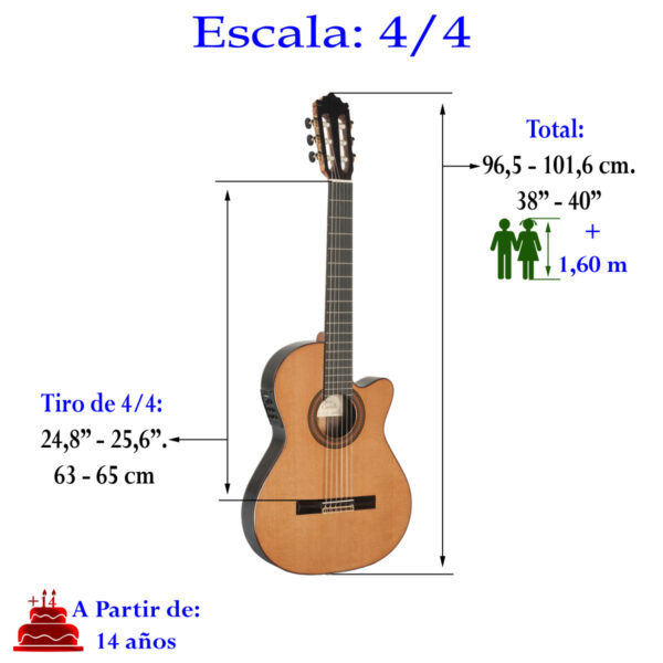 Modelo “Mi Chari” Guitarra Clásica Cutaway de tipo Then Body, del Constructor Paco Castillo